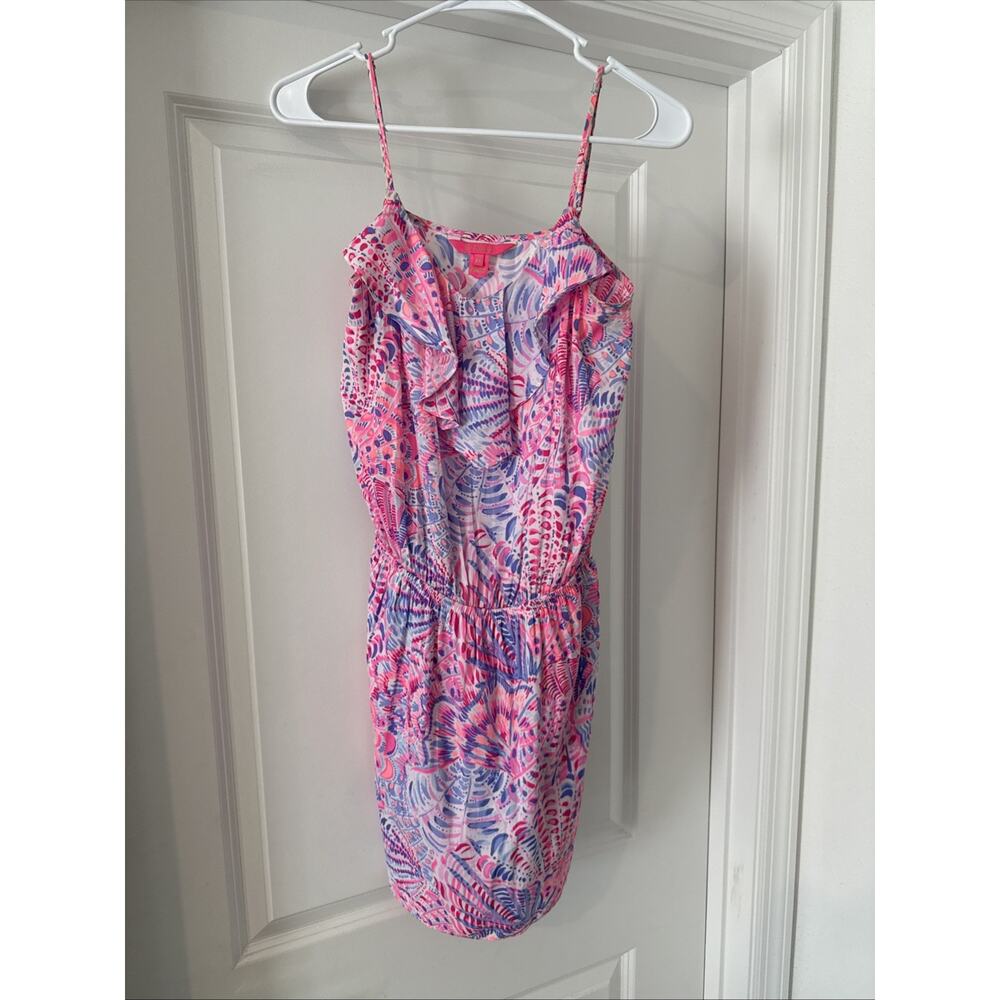 Lilly Pulitzer Zana Romper Raz Berry Sea You Soon Size Xs